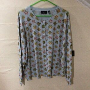 Ella Blue Floral Patterned Top